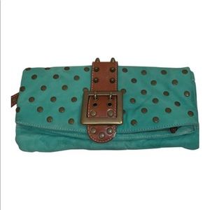 Folded beaded clutch